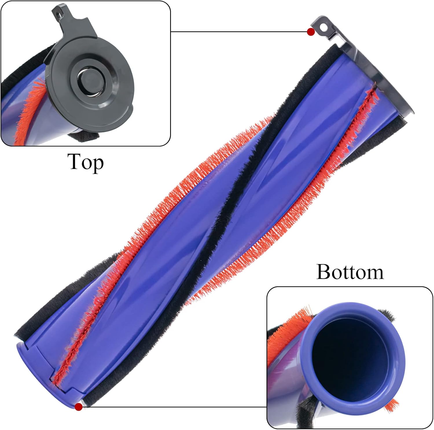Replacement Roller Compatible with Dyson DC50 Brushroll #964705-01, Purple, Fits DC50 Allergy, Animal, Multi Floor Models
